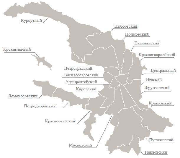 Карта Санкт-Петербурга